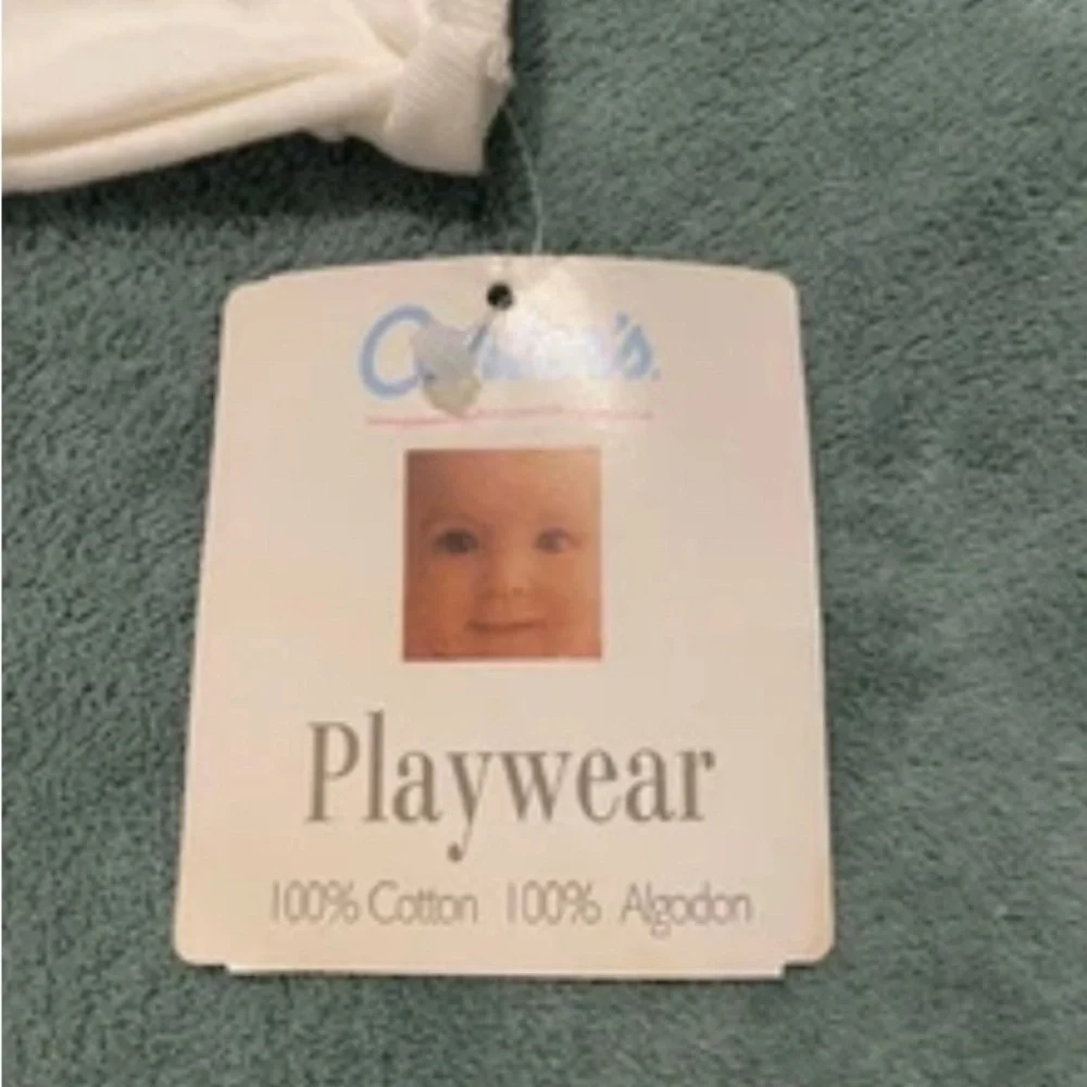 Vintage Carter's White Footie One Piece with Screenprint